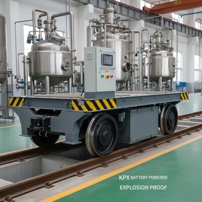 รถขนส่งรถไฟที่ป้องกันระเบิดที่มีความจุ 10 ตันและความเร็ว 30m/min สําหรับพื้นที่อันตราย